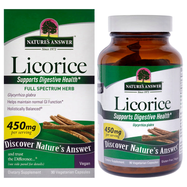 Natures Answer Licorice - 450mg by Natures Answer for Unisex - 90 Count Capsules