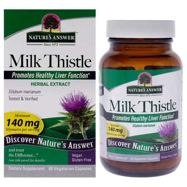 Natures Answer Milk Thistle - 140mg by Natures Answer for Unisex - 60 Count Capsules