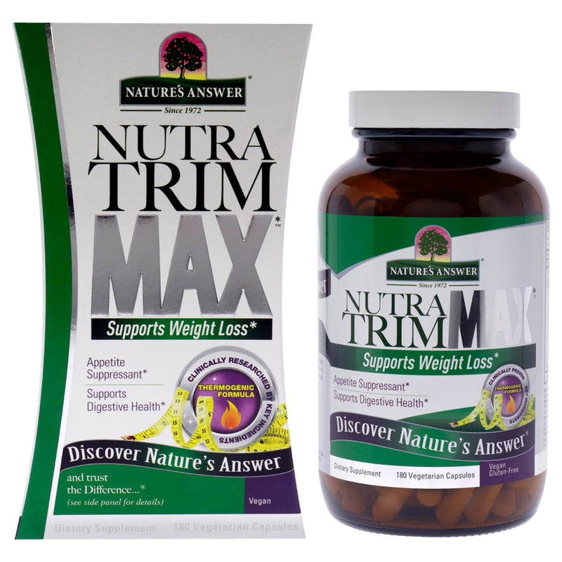 Natures Answer Nutra Trim Max by Natures Answer for Unisex - 180 Count Capsules