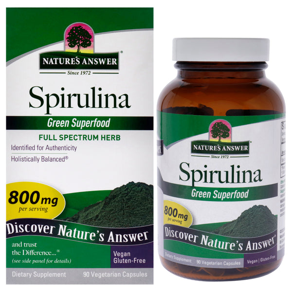 Natures Answer Spirulina - 800mg by Natures Answer for Unisex - 90 Count Capsules