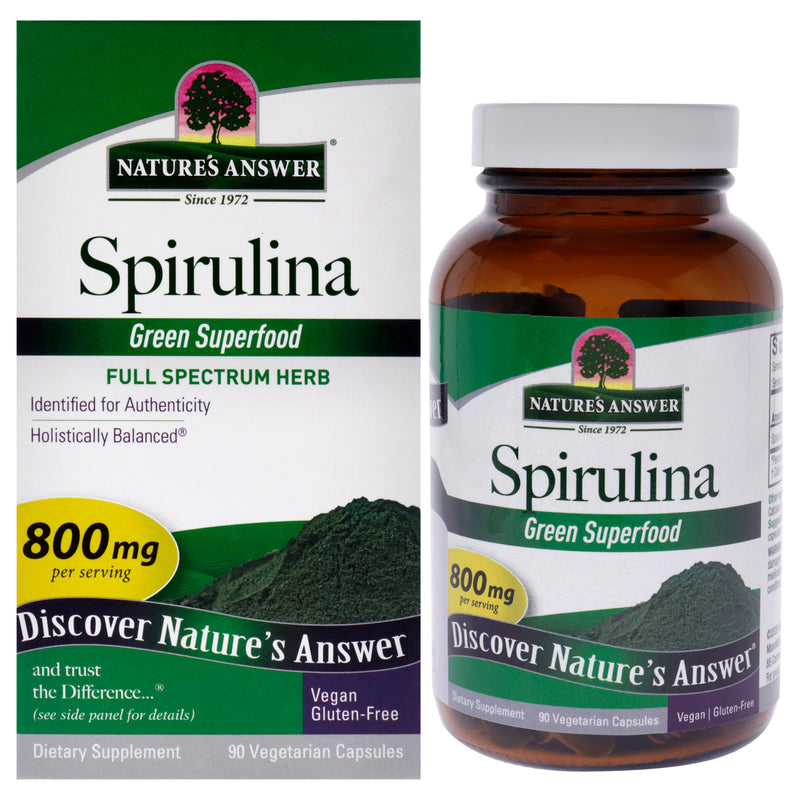 Natures Answer Spirulina - 800mg by Natures Answer for Unisex - 90 Count Capsules