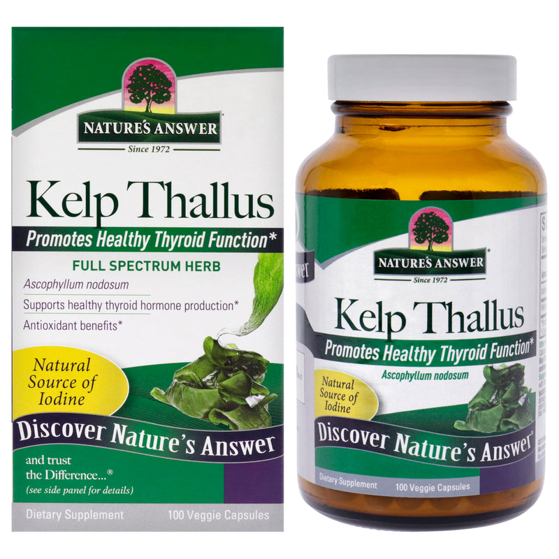 Natures Answer Kelp Thallus by Natures Answer for Unisex - 100 Count Capsules