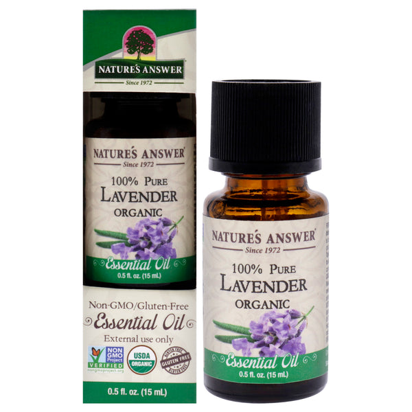 Natures Answer Essential Oil Organic - Lavender by Natures Answer for Unisex - 0.5 oz Dietary Supplement