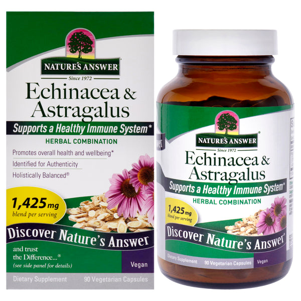 Natures Answer Enchinacea With Astragalus - 1425mg by Natures Answer for Unisex - 90 Count Capsules