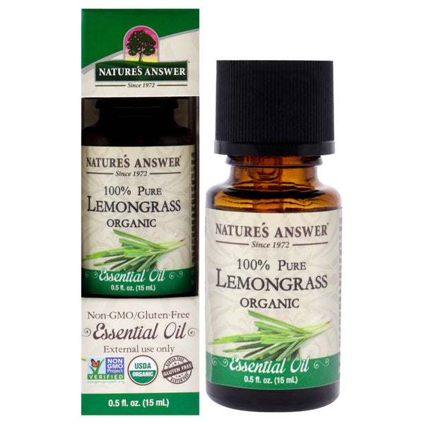 Natures Answer Essential Oil Organic - Lemongrass by Natures Answer for Unisex - 0.5 oz Oil