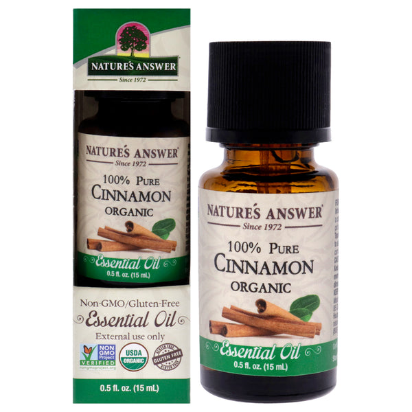 Natures Answer Essential Oil Organic - Cinnamon by Natures Answer for Unisex - 0.5 oz Oil