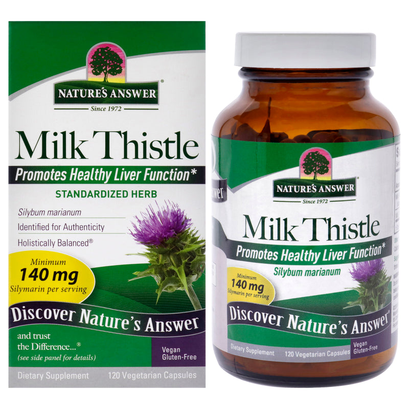 Natures Answer Milk Thistle - 140mg by Natures Answer for Unisex - 120 Count Capsules