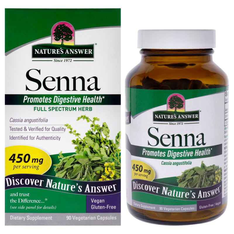 Natures Answer Senna - 450 by Natures Answer for Unisex - 90 Count Capsules