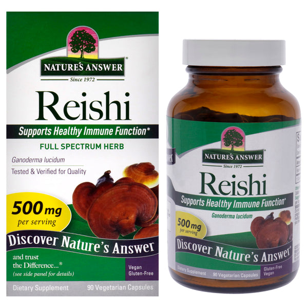 Natures Answer Reishi - 500mg by Natures Answer for Unisex - 90 Count Capsules