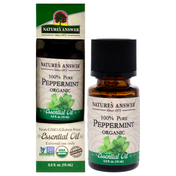 Natures Answer Essential Oil Organic - Peppermint by Natures Answer for Unisex - 0.5 oz Oil