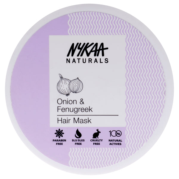 Nykaa Naturals Hair Mask - Onion and Fenugreek by Nykaa Naturals for Women - 6.76 oz Masque