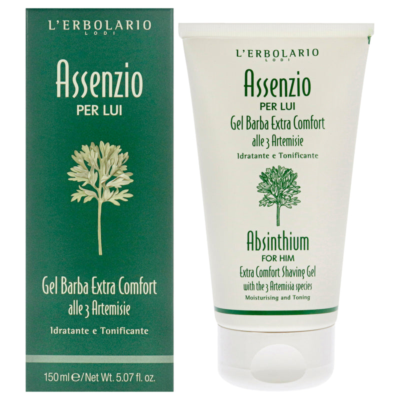 LErbolario Extra Comfort Shaving Gel - Absinthium by LErbolario for Men - 5.07 oz Shave Gel