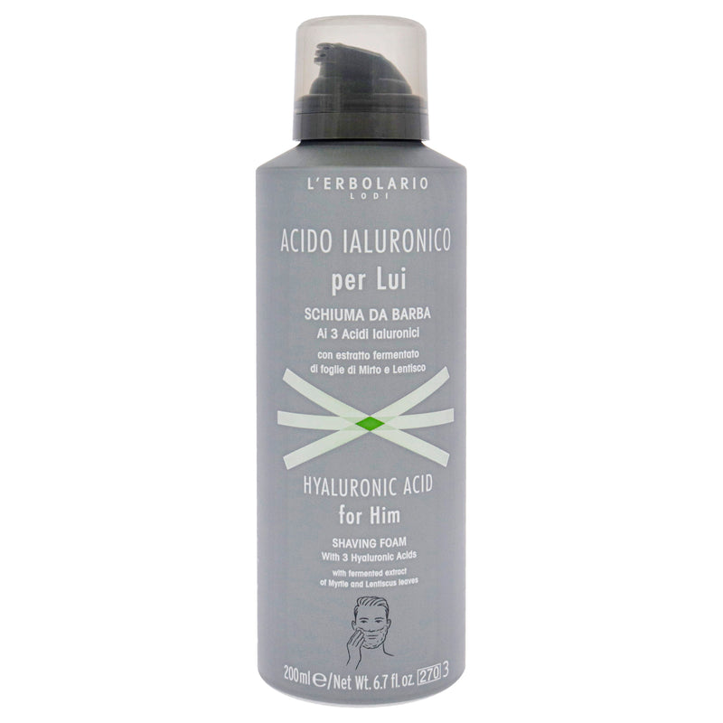 LErbolario Hyaluronic Acid Shaving Foam by LErbolario for Men - 6.7 oz Foam