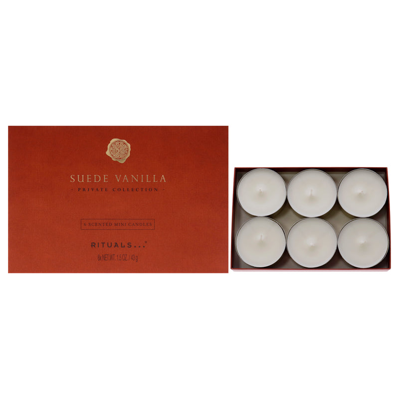 Rituals Suede Vanilla Mini Scented Candles by Rituals for Unisex - 6 x 1.5 oz Candle