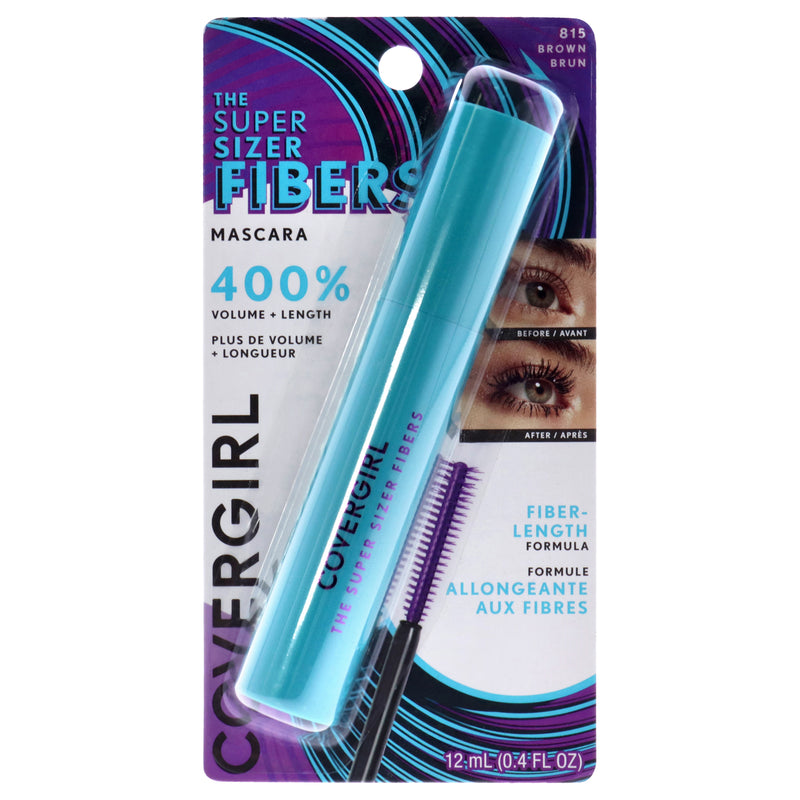 Covergirl The Super Sizer Fibers Mascara - 815 Brown Brun by CoverGirl for Women - 0.4 oz Mascara