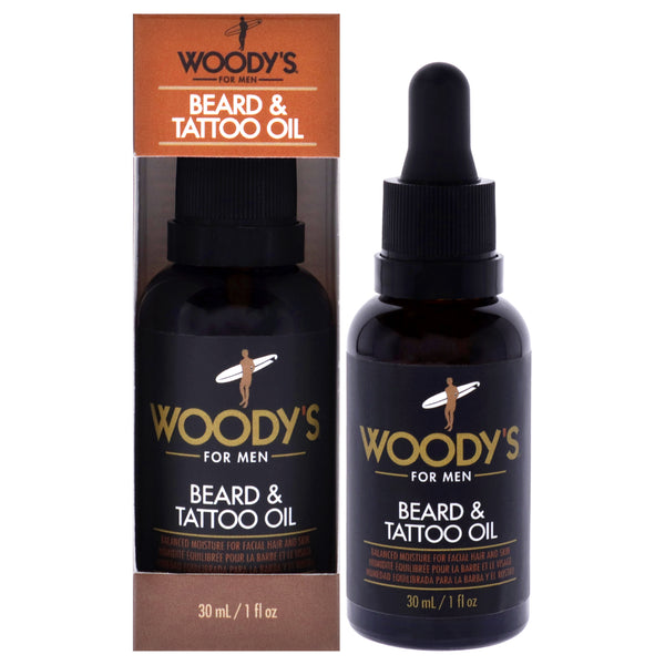 Woodys Beard and Tattoo Oil by Woodys for Men - 1 oz Oil