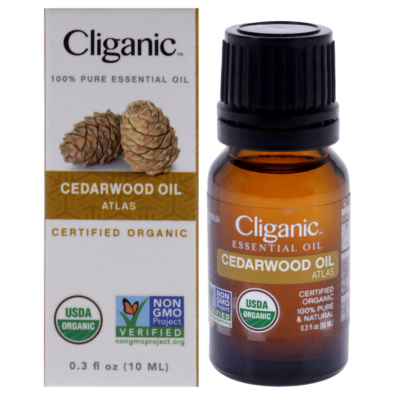 Cliganic Organic Cedarwood by Cliganic for Unisex - 0.33 oz Oil