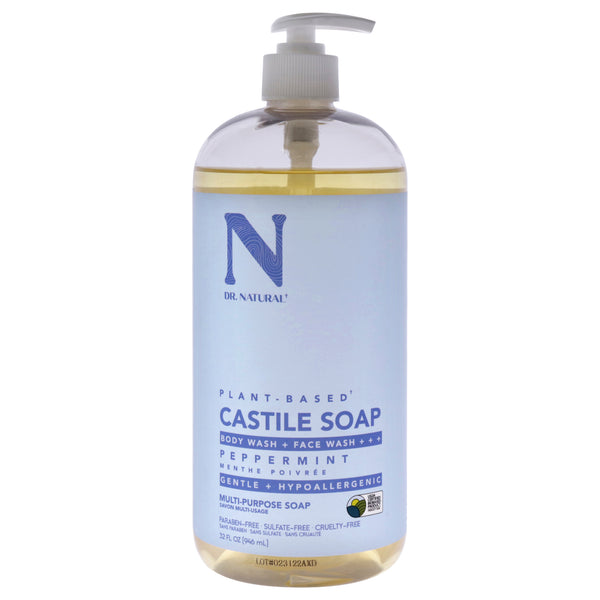 Dr. Natural Castile Liquid Soap - Peppermint by Dr. Natural for Unisex - 32 oz Soap