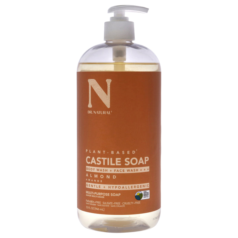 Dr. Natural Castile Liquid Soap - Almond by Dr. Natural for Unisex - 32 oz Soap