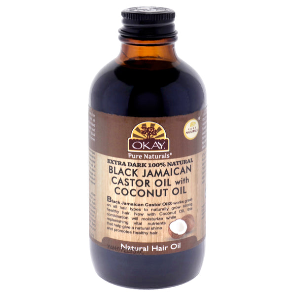 Okay Extra Dark Black Jamaican Castor Oil - Coconut Oil by Okay for Unisex - 4 oz Oil