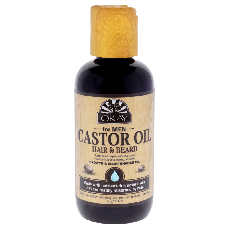 Okay Castor Oil Hair and Beard by Okay for Men - 4 oz Oil