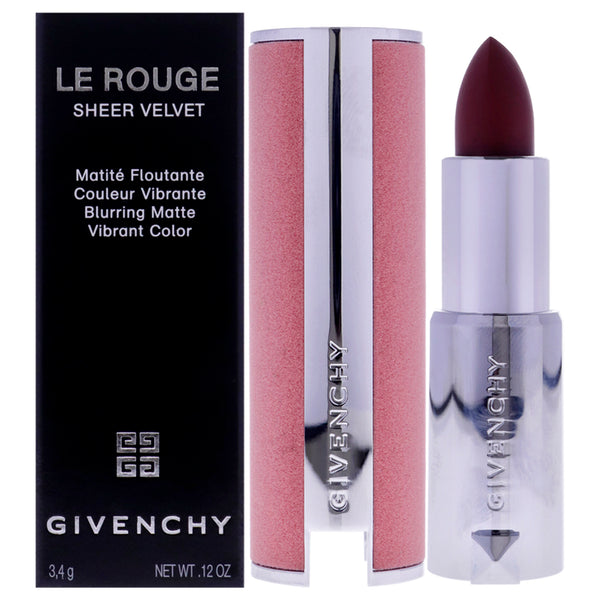 Givenchy Le Rouge Sheer Velvet Matte Lipstick - 17 Rouge Erable by Givenchy for Women - 0.12 oz Lipstick (Refillable)