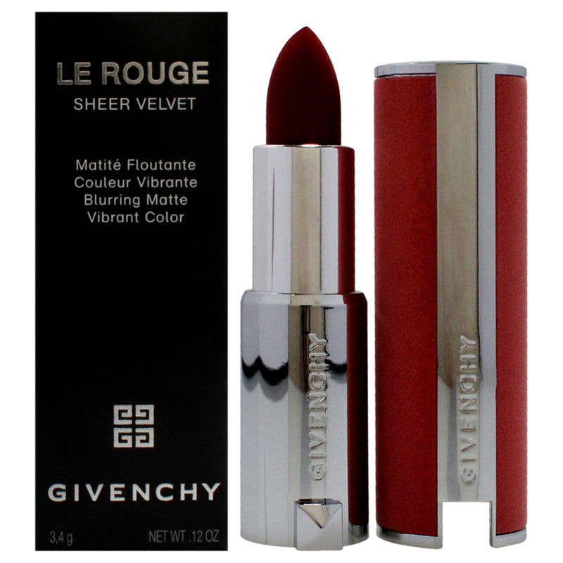 Givenchy Le Rouge Sheer Velvet Matte Lipstick - 37 Rouge Graine by Givenchy for Women - 0.12 oz Lipstick (Refillable)