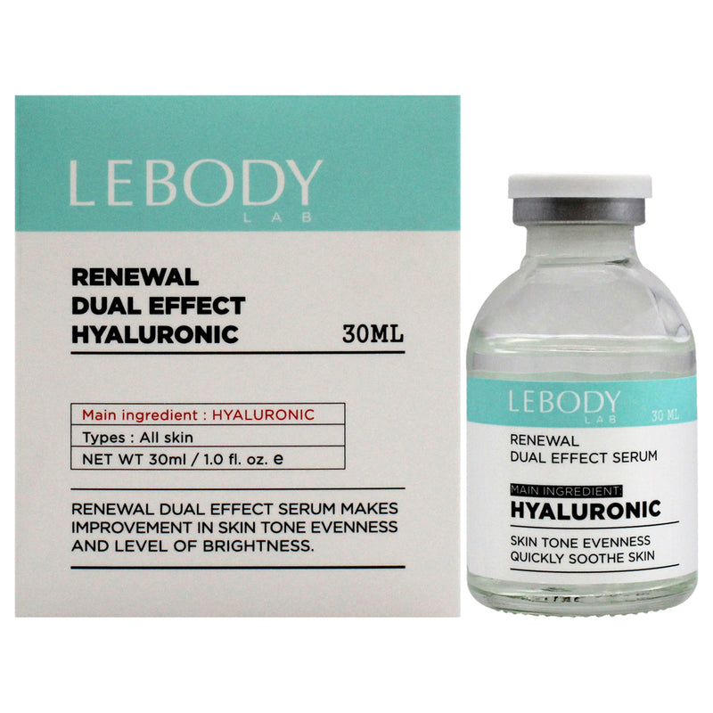 Lebody Lab Renewal Dual Effect Serum - Hyaluronic by Lebody for Women - 1 oz Serum