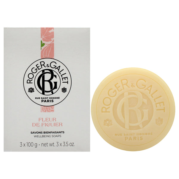 Roger & Gallet Fig Blossom Wellbeing Soap Set by Roger & Gallet for Unisex - 3 x 3.5 oz Soap