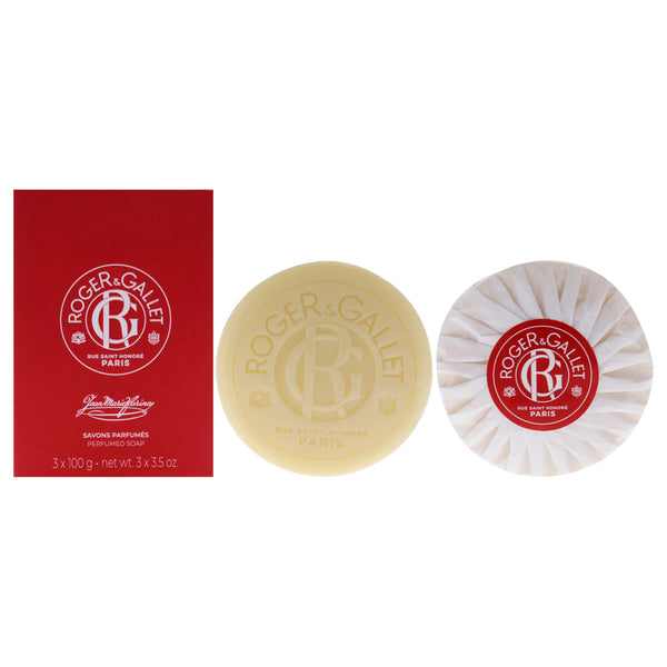 Roger & Gallet Jean Marie Farina Perfumed Soap Set by Roger & Gallet for Unisex - 3 x 3.5 oz Soap