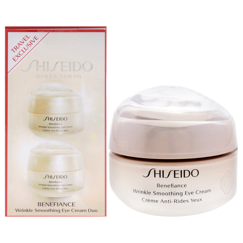 Shiseido Benefiance Wrinkle Smoothing Eye Cream Duo by Shiseido for Women - 2 x 0.51 oz Cream