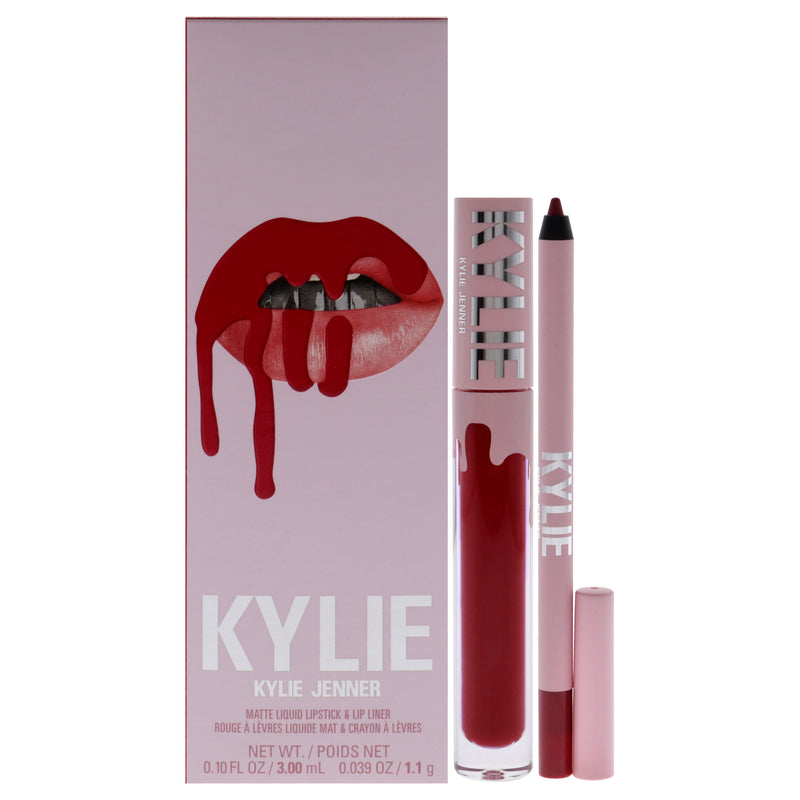 Kylie Cosmetics Matte Lip Kit - 402 Mary Jo K by Kylie Cosmetics for Women - 2 Pc 0.10oz Matte Liquid Lipstick, 0.039oz Lip Liner