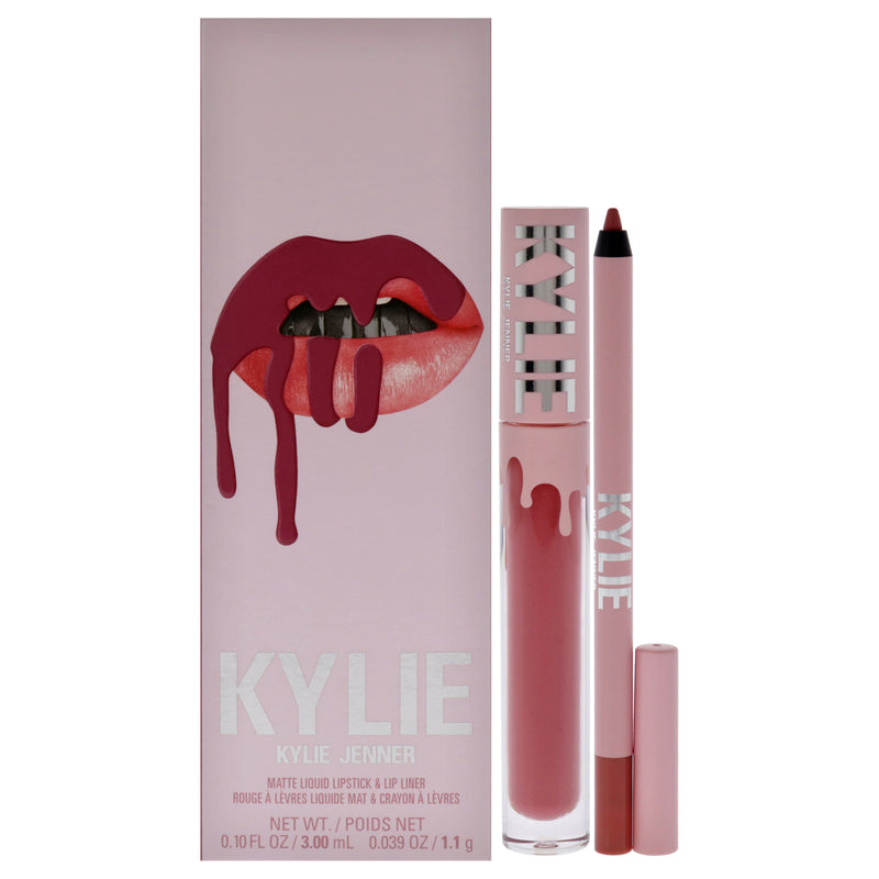 Kylie Cosmetics Matte Lip Kit - 302 Snow Way Bae by Kylie Cosmetics for Women - 2 Pc 0.10oz Matte Liquid Lipstick, 0.039oz Lip Liner