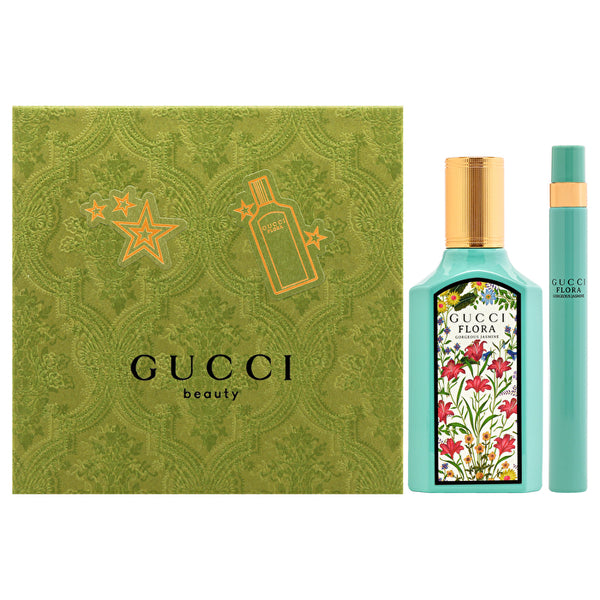 Gucci Flora Gorgeous Jasmine For Women - 2 Pc Gift Set Eau De Parfum Spray 10ml/0.33oz Eau De Parfum Spray 50ml/1.6oz