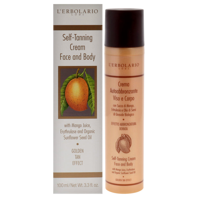 LErbolario Self Tanning Cream Face and Body - Mango Juice by LErbolario for Women - 3.3 oz Cream