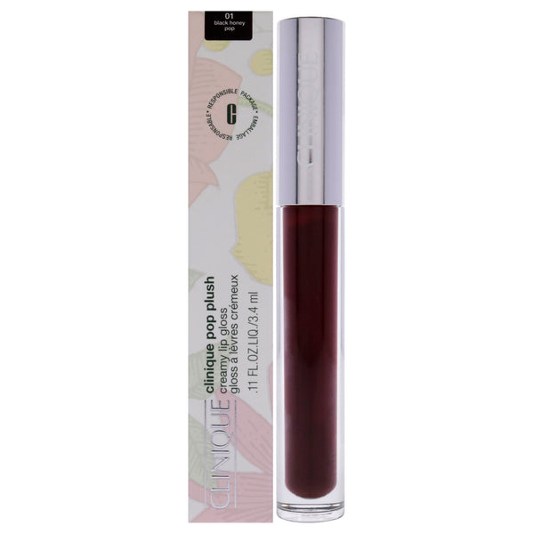 Clinique Pop Plush Creamy Lip Gloss - 01 Black Honey Pop by Clinique for Women - 0.11 oz Lip Gloss