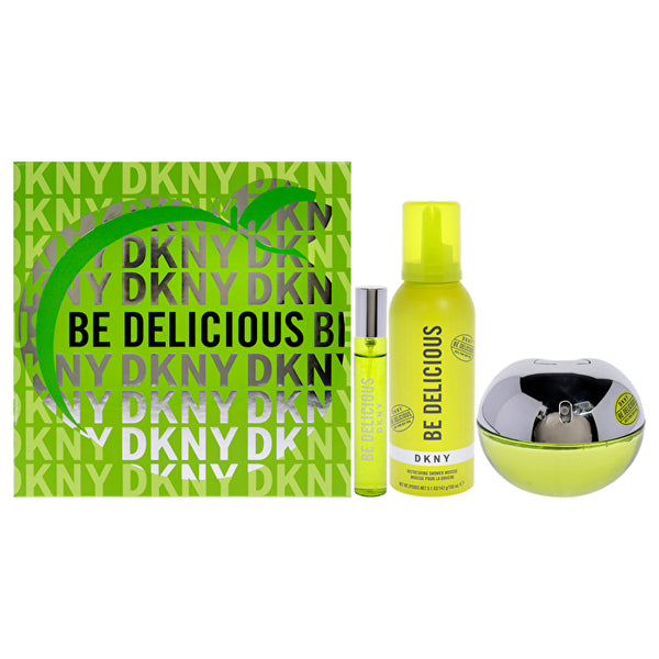 Donna Karan Dkny Be Delicious For Women - 3 Pc Gift Set Eau De Parfum Spray 15ml/0.5oz Eau De Parfum Spray 150ml/5.1oz Shower Mousse 100ml/3.4oz