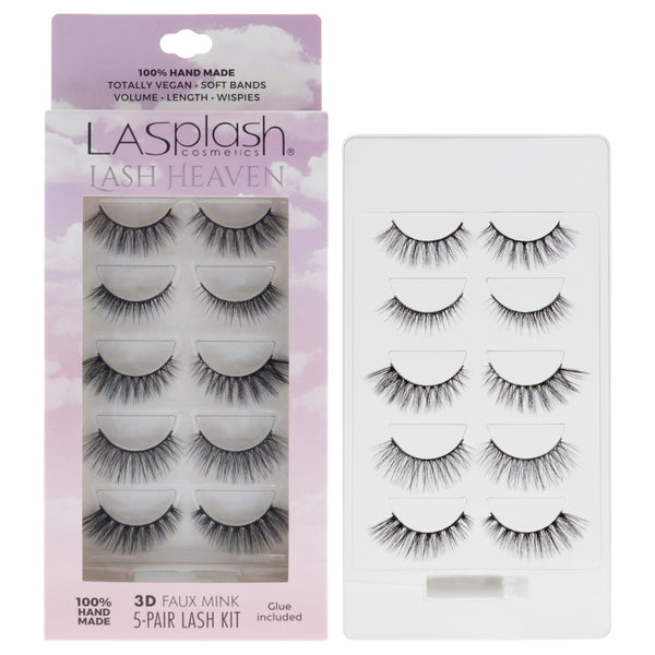 Lash Heaven Kit by LASplash for Women - 5 Pair Eyelashes