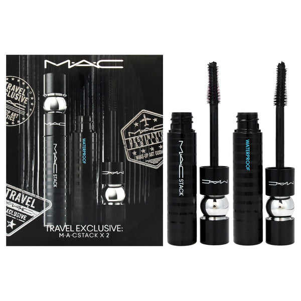 MAC Stack Mascara Duo by MAC for Women - 2 Pc 0.41oz Superstack Mega Brush, 0.41oz Superstack Micro Brush