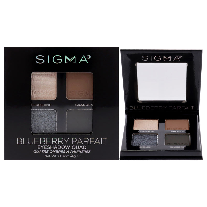 SIGMA Eyeshadow Quad - Blueberry Parfait by SIGMA for Women - 0.14 oz Eye Shadow