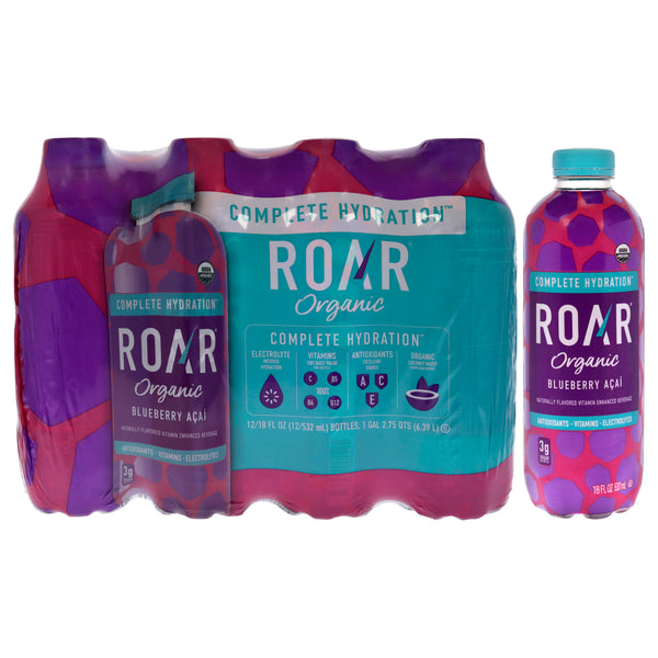 Roar Complete Hydration Organic - Blueberry Acai by Roar for Unisex - 12 x 18 oz Electrolytes