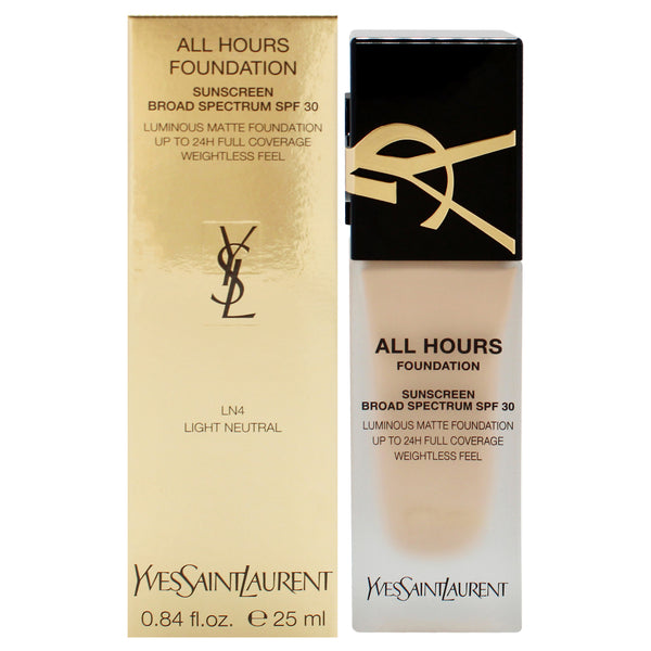 Yves Saint Laurent All hours Foundation SPF 30 - LN4 Light Neutral by Yves Saint Laurent for Women - 0.84 oz Foundation