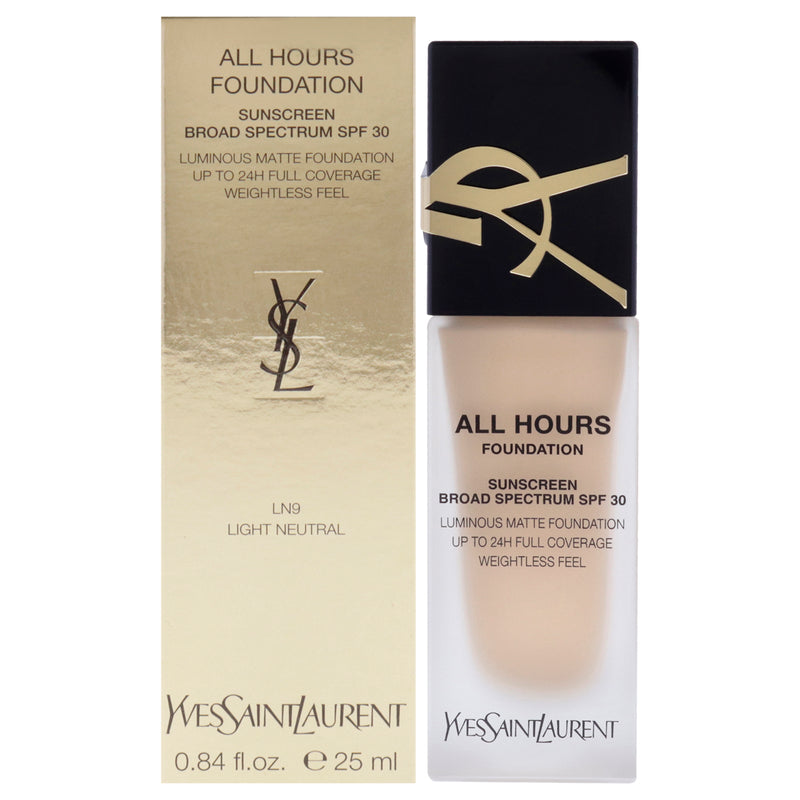 Yves Saint Laurent All Hours Foundation SPF 30 - LN9 Light Neutral by Yves Saint Laurent for Women - 0.84 oz Foundation