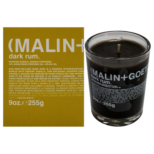 MALIN+GOETZ Scented Candle - Dark Rum by Malin + Goetz for Unisex - 9 oz Candle