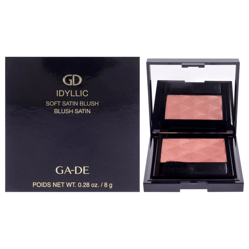 GA-DE Idyllic Soft Satin Blush Powder - 35 Golden Peach by GA-DE for Women - 0.28 oz Blush