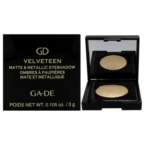 GA-DE Velveteen Matte and Metallic Eyeshadow - 221 Gold Gleam by GA-DE for Women - 0.105 oz Eye Shadow