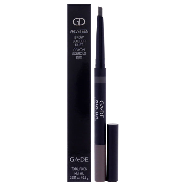 GA-DE Velveteen Brown Builder Duet - 62 Ebony by GA-DE for Women - 0.02 oz Eyebrow Pencil