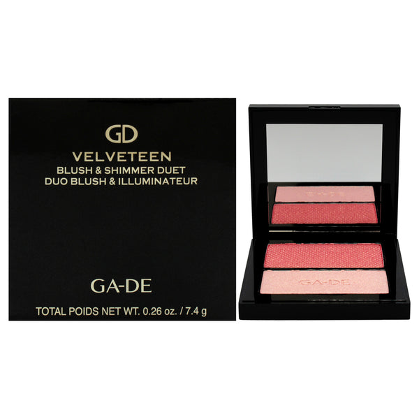 GA-DE Velveteen Blush and Shimmer Duet - 56 Mix and Glow by GA-DE for Women - 0.26 oz Blush