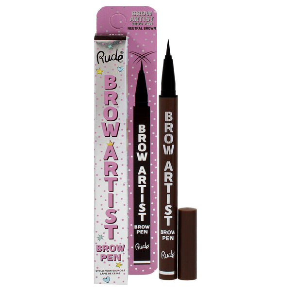 Rude Cosmetics Brow Artist Brow Pen - Neutral Brown by Rude Cosmetics for Women - 0.018 oz Brow Pen