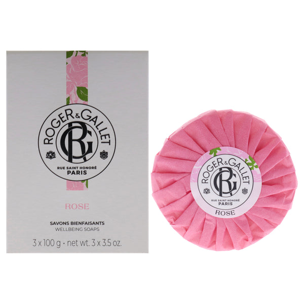 Roger & Gallet Wellbeing Soap Set - Rose by Roger & Gallet for Unisex - 3 x 3.5oz Soap